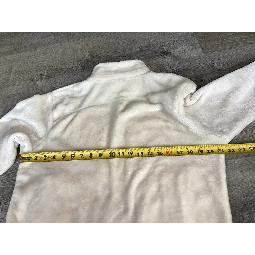 Columbia Womens Fleece Size XL Jacket Plush Very Soft Full Zip Cream Coat